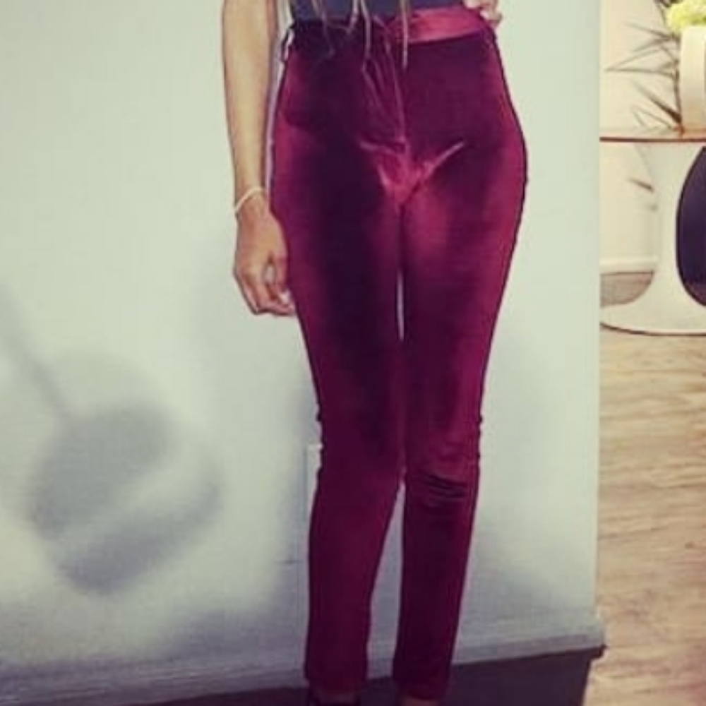 Velvet Burgundy Trouser pant